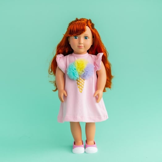 Bebeğim ve Ben Elbise - Pembe Ice Cream - Görsel 6